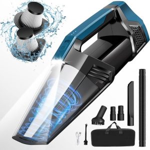 Cordless Car Vacuum Lightweight High Power Handheld Vacuum Cleaner with LED Light
