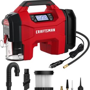 CRAFTSMAN Inflator/Vacuum/Blower 3-IN-1,Tire Inflator Portable Air Compressor