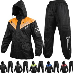 BYKR Waterproof Outdoors Motorcycle Rain Suits for Men & Women